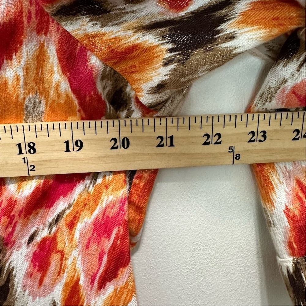 Chico's Womens‎ Multicolor Blurred Ikat Alegra Blazer Jacket Sz M Boho Southwest - Picture 6 of 7